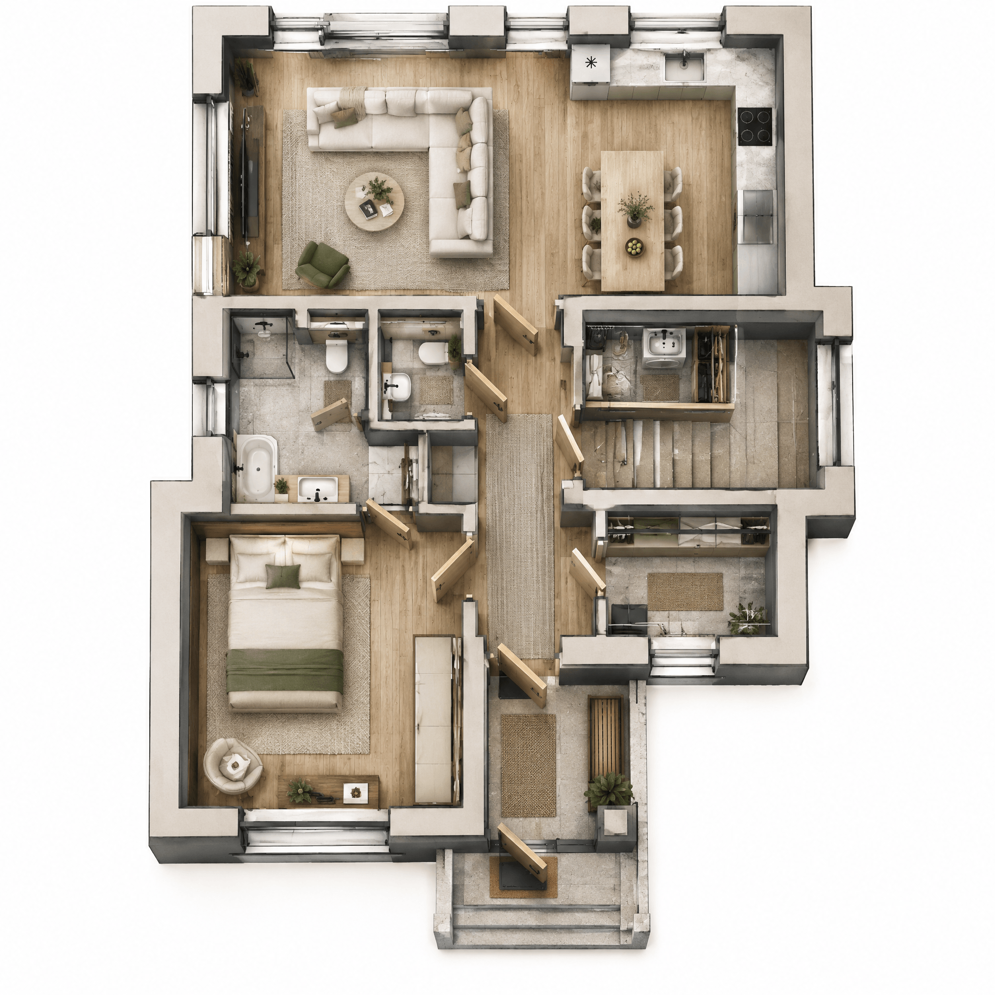 Interior design in Contemporary style — Living Room by GenRoom AI