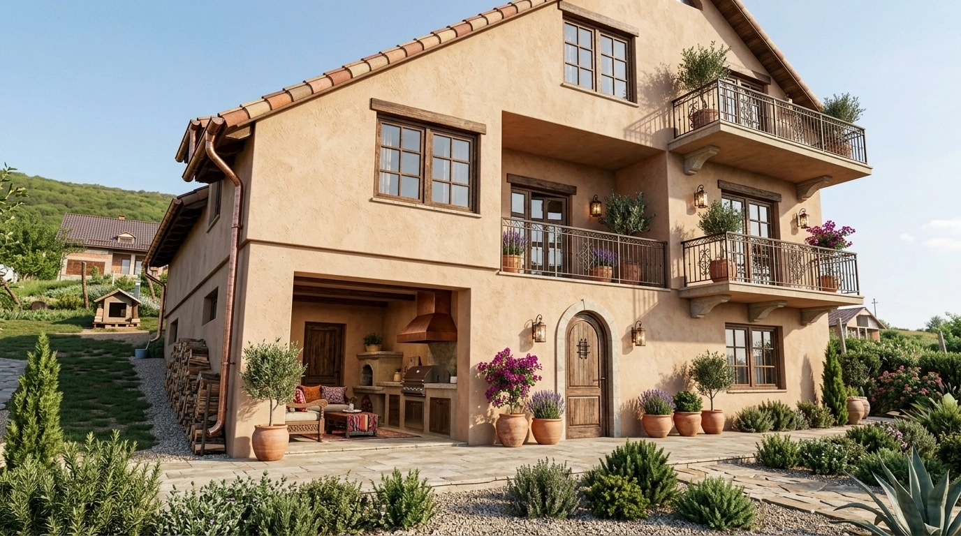 Mediterranean Facade Facade design — facade photo by GenRoom AI