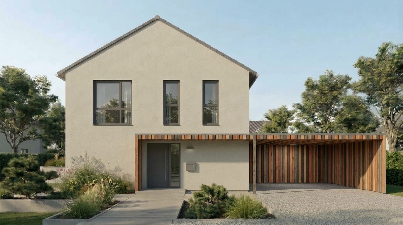 Facade design in German Modernist Facade style — Facade by GenRoom AI