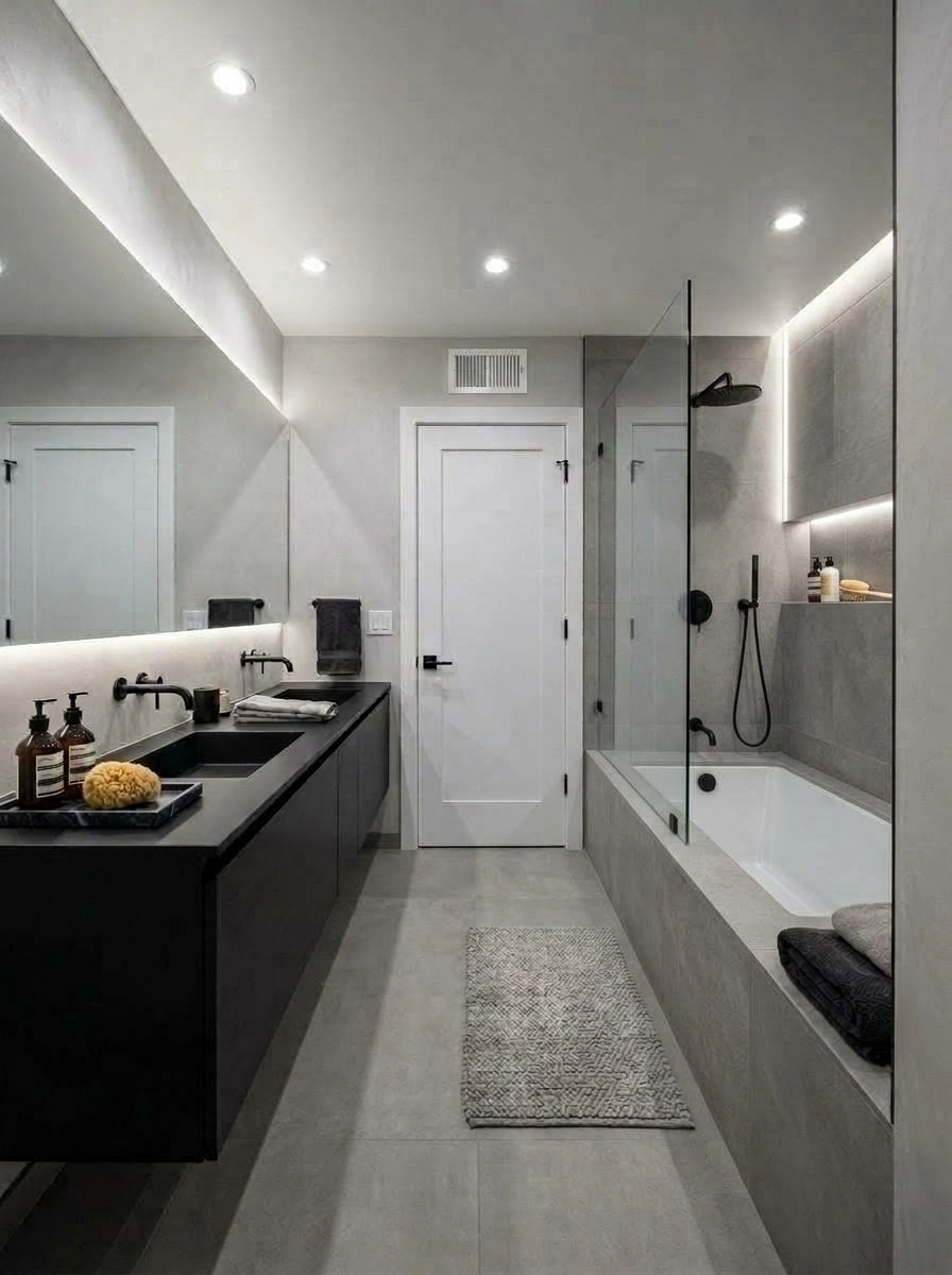 Bathroom interior in Contemporary style — photo by GenRoom AI