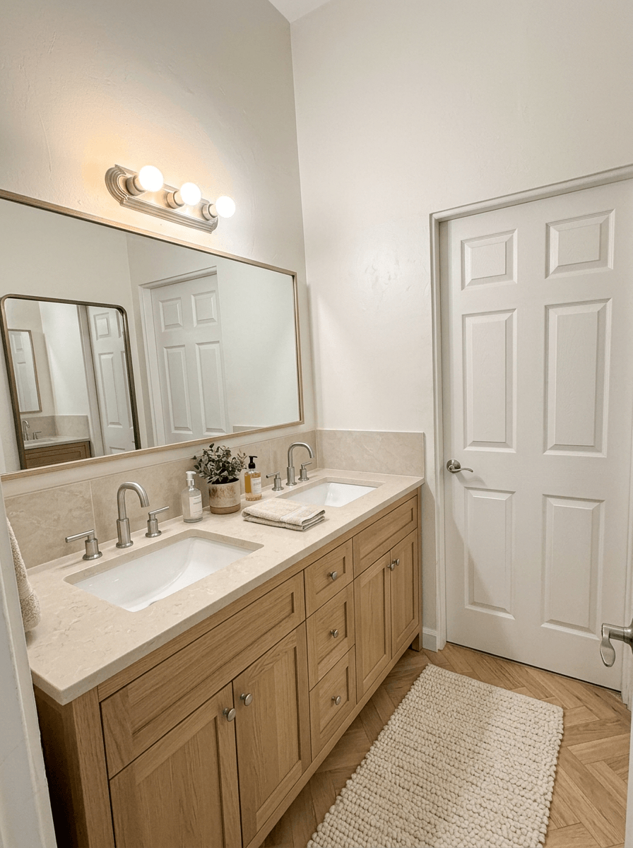 Interior desain di Transitional gaya — Kamar Mandi oleh GenRoom AI