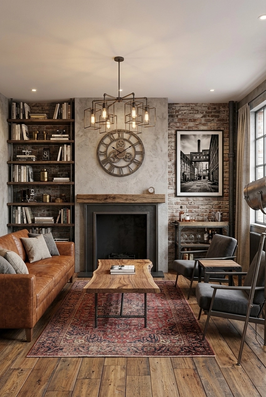Interior design in Loft / Industrial style — Living Room by GenRoom AI