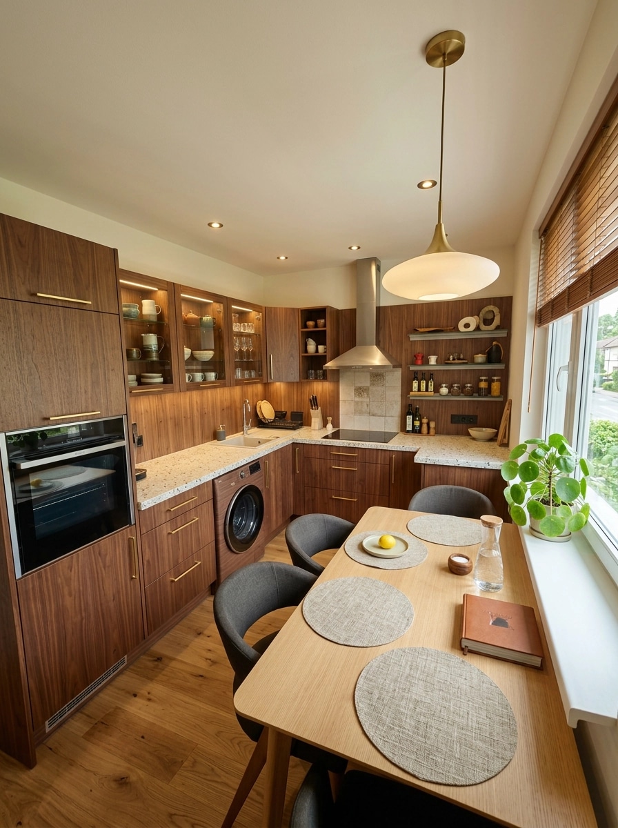 Interior design in Mid-Century Modern style — Kitchen by GenRoom AI