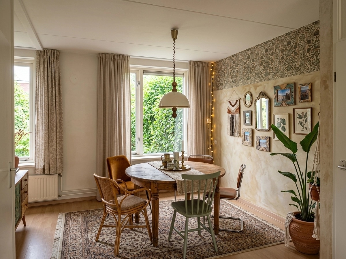 Interior design in Bohemian style — dining_room by GenRoom AI