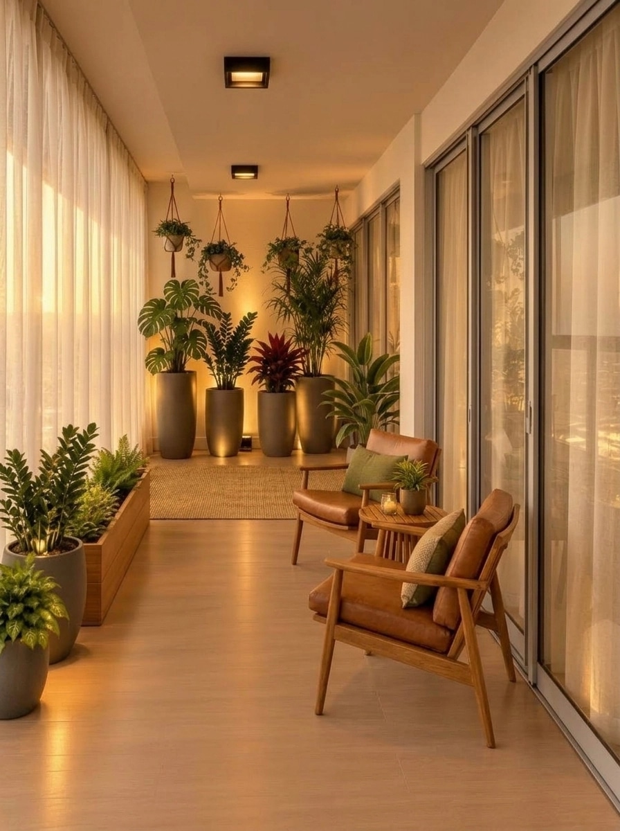 Interior design in Biophilic style — balcony by GenRoom AI
