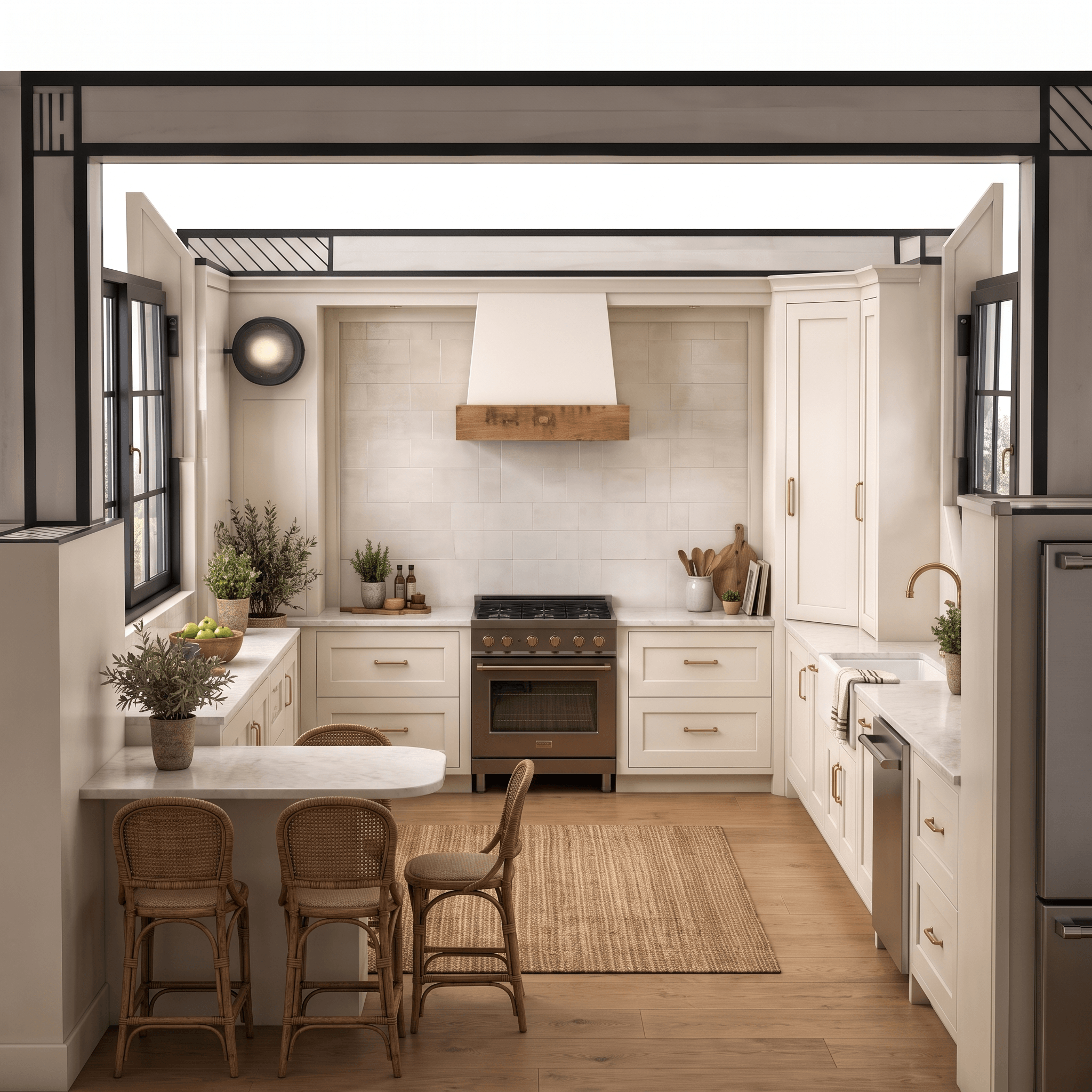 Interior design in Modern Farmhouse style — Living Room by GenRoom AI