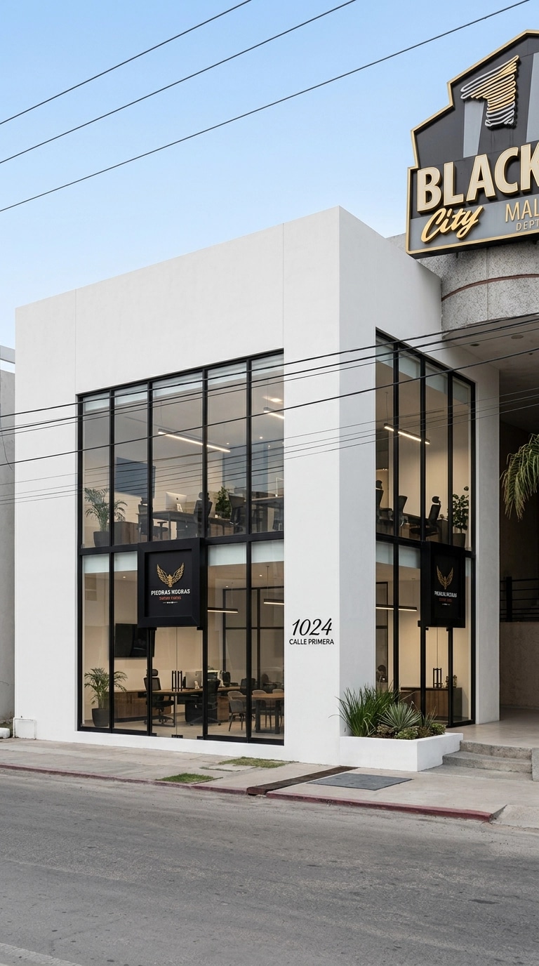 Facade design in Blacktec Facade style — Facade by GenRoom AI