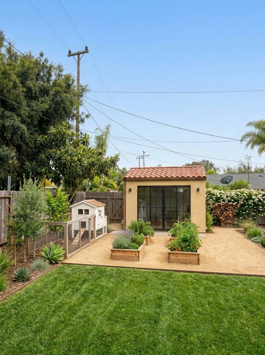 Landscape design in Mediterranean Yard style — Yard by GenRoom AI