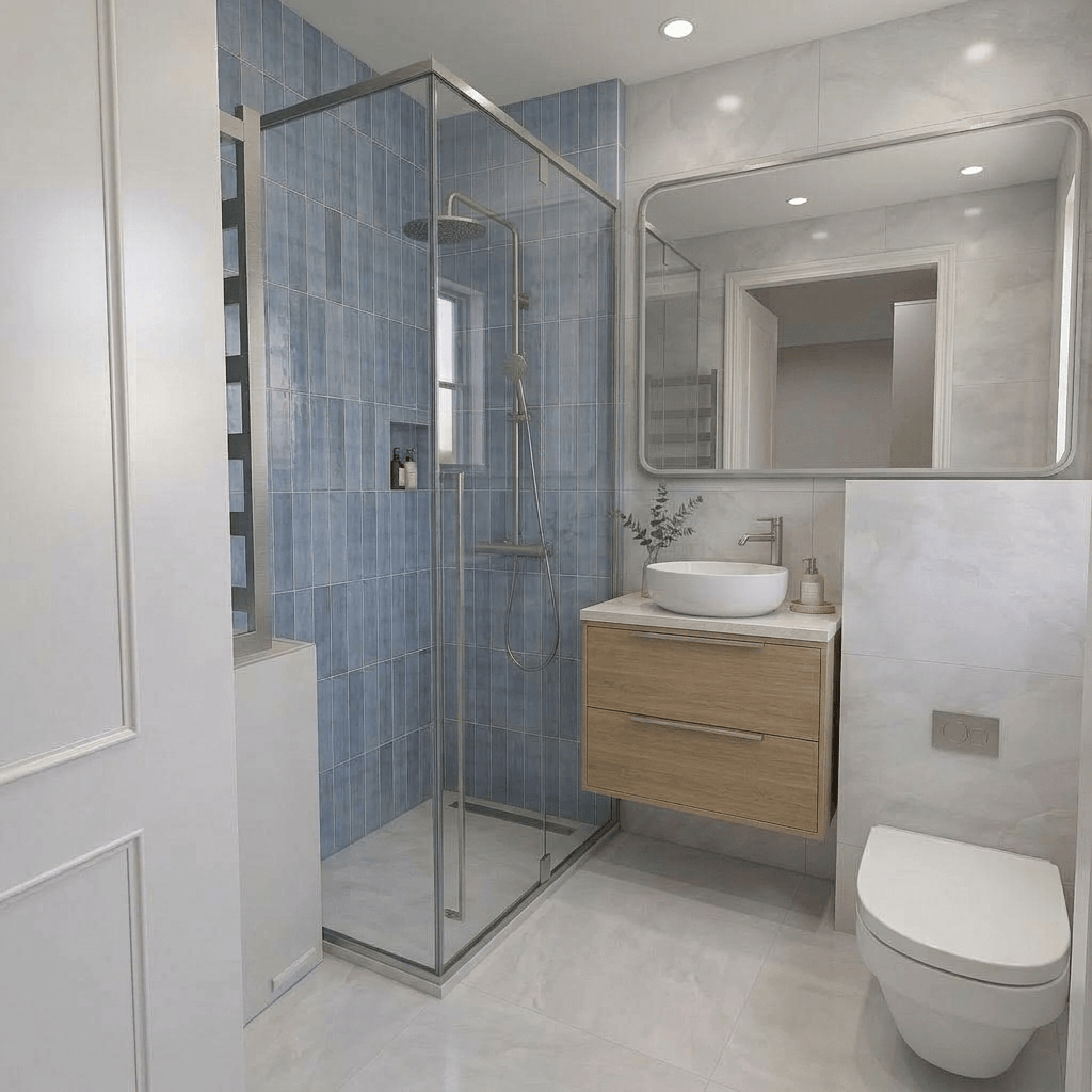 Bathroom interior in no_style style — photo by GenRoom AI