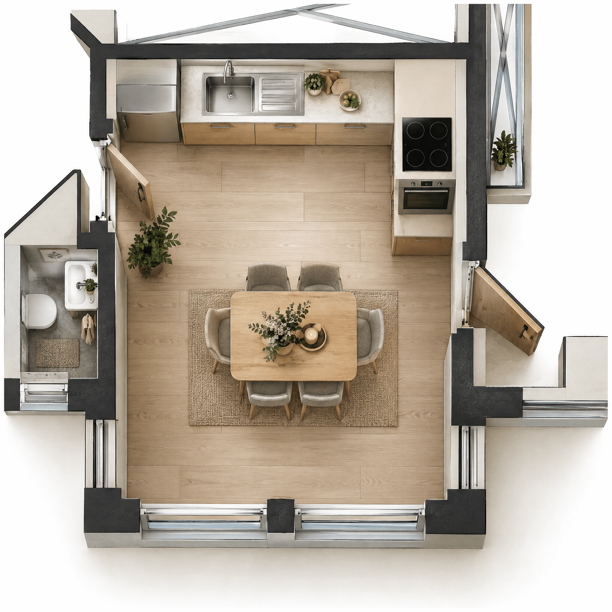 Interior design in Scandinavian style — Living Room by GenRoom AI
