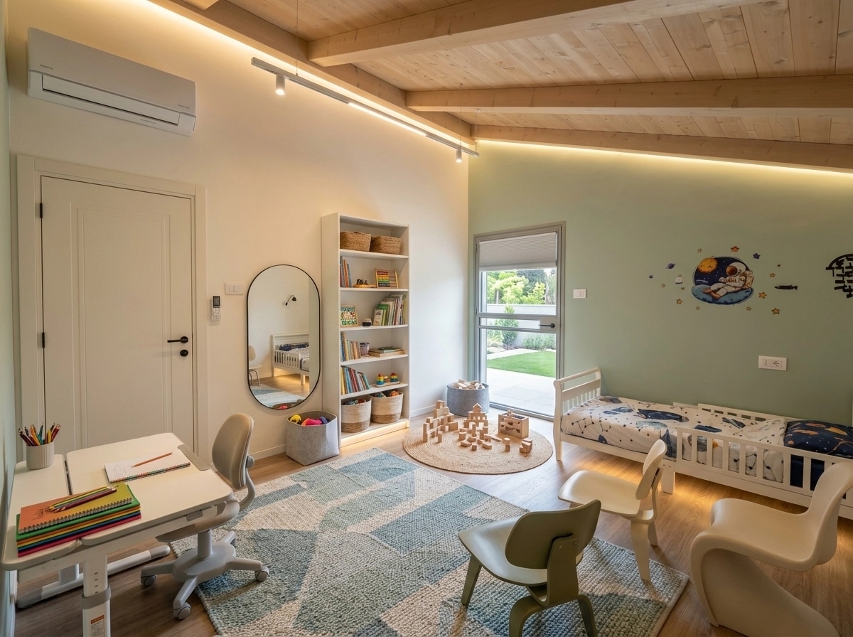 Contemporary Kids Room design — interior photo by GenRoom AI