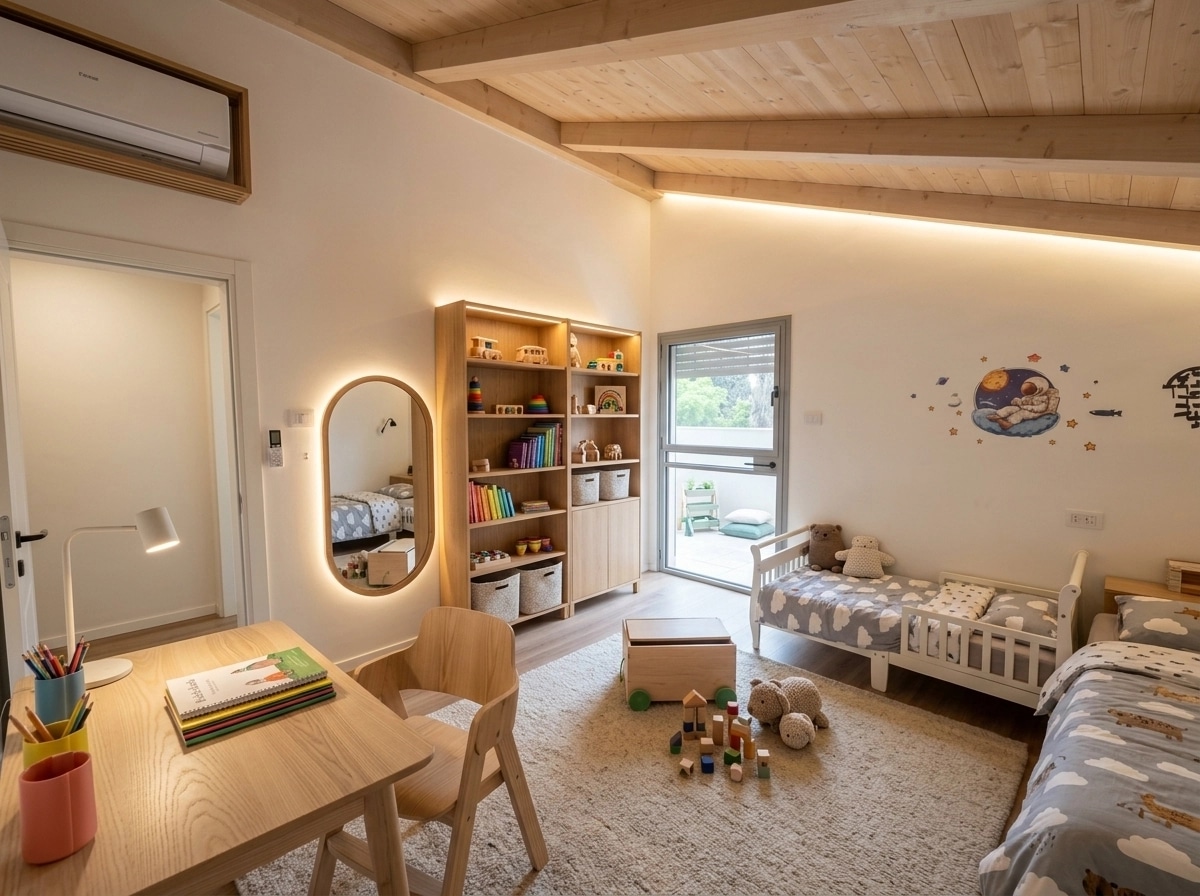 Scandinavian Kids Room design — interior photo by GenRoom AI