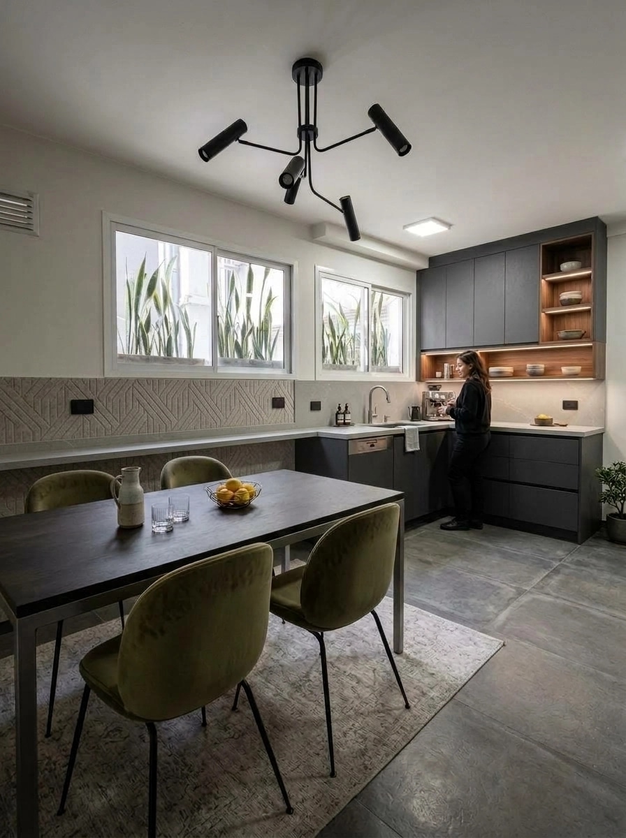 Kitchen interior in Contemporary style — photo by GenRoom AI