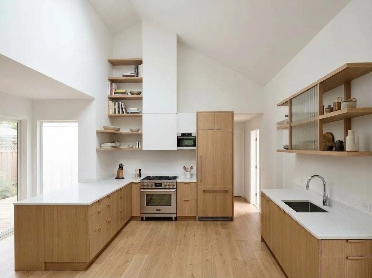 Kitchen interior in Scandinavian style — photo by GenRoom AI