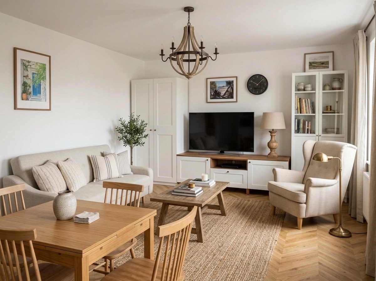 Modern Farmhouse Living Room design — interior photo by GenRoom AI