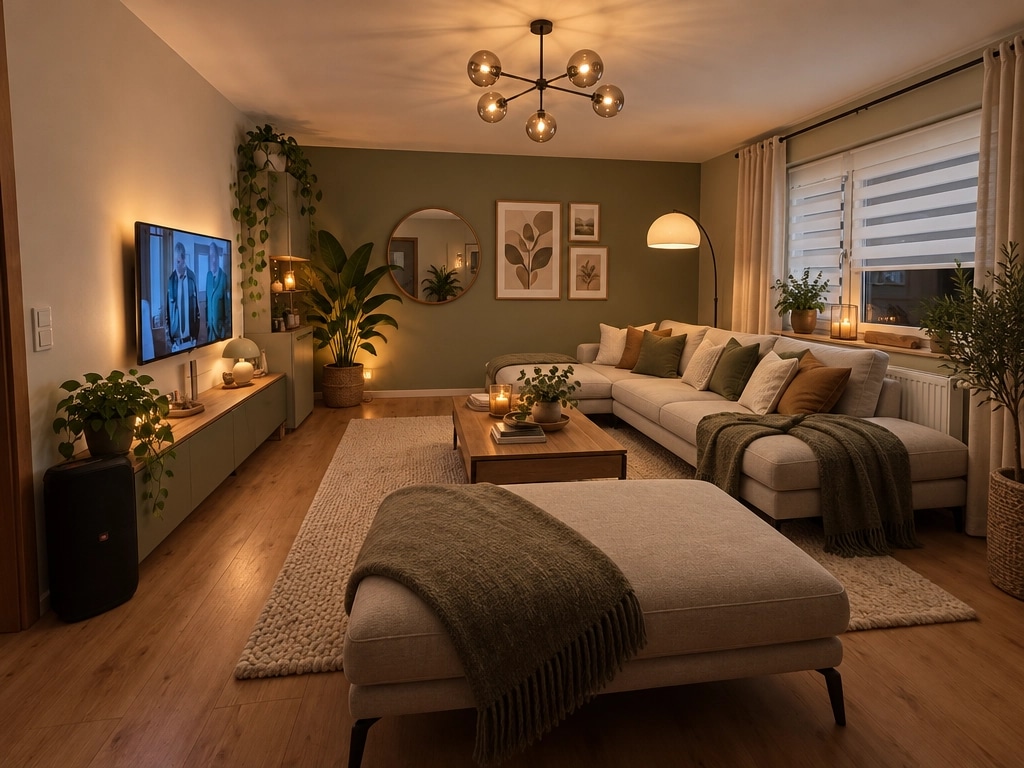 Interior design in Biophilic style — Living Room by GenRoom AI