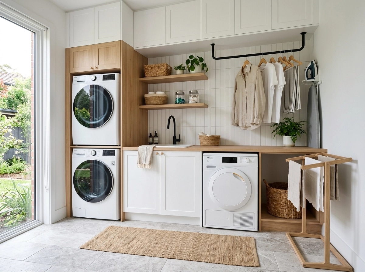 Interior design in Scandinavian style — laundry by GenRoom AI