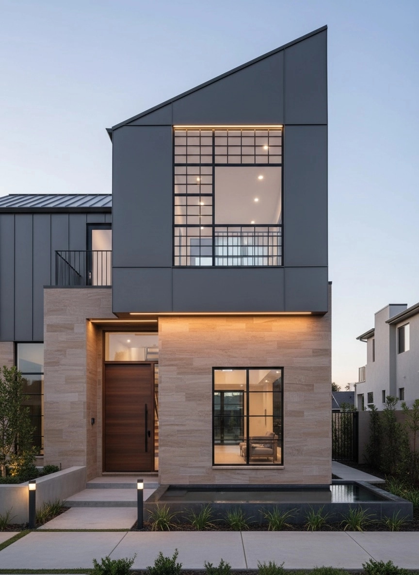 Contemporary Facade Fasad design — facade photo by GenRoom AI
