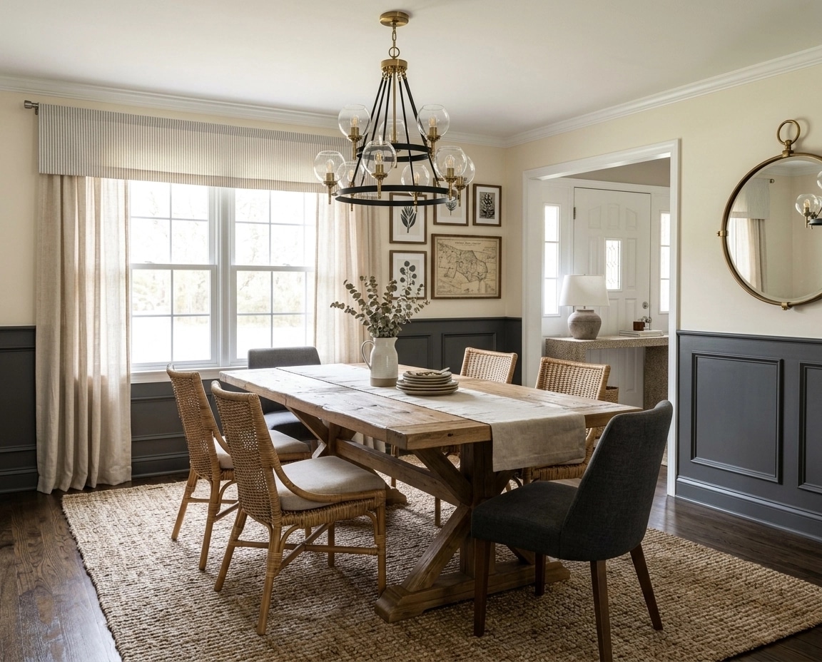 Interior design in Modern Farmhouse style — dining_room by GenRoom AI