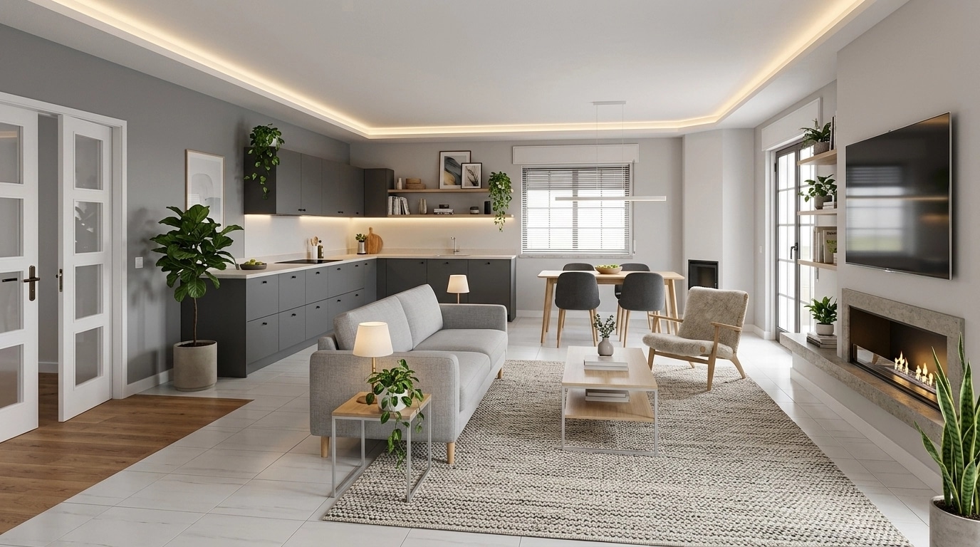 Scandinavian Living Room design — interior photo by GenRoom AI
