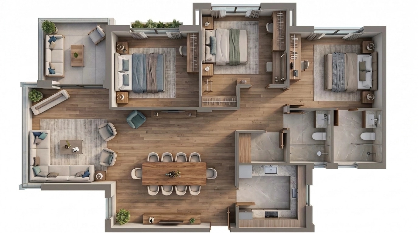 Interior design in Contemporary style — Living Room by GenRoom AI