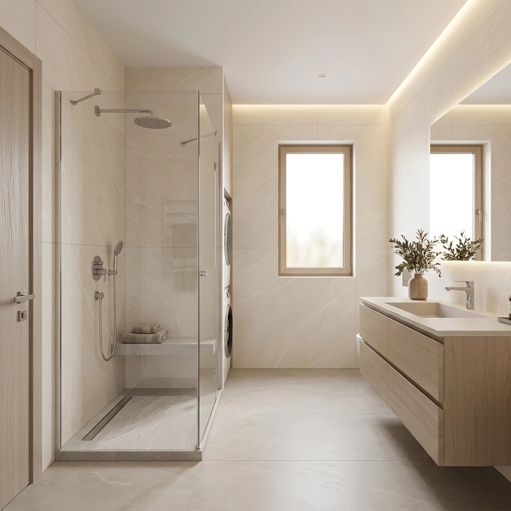 Bathroom interior in Contemporary style — photo by GenRoom AI