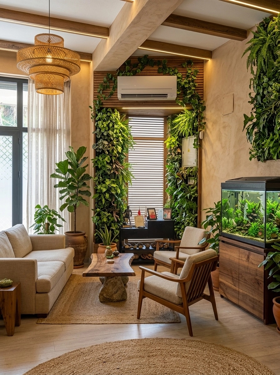 Interior design in Biophilic style — Living Room by GenRoom AI
