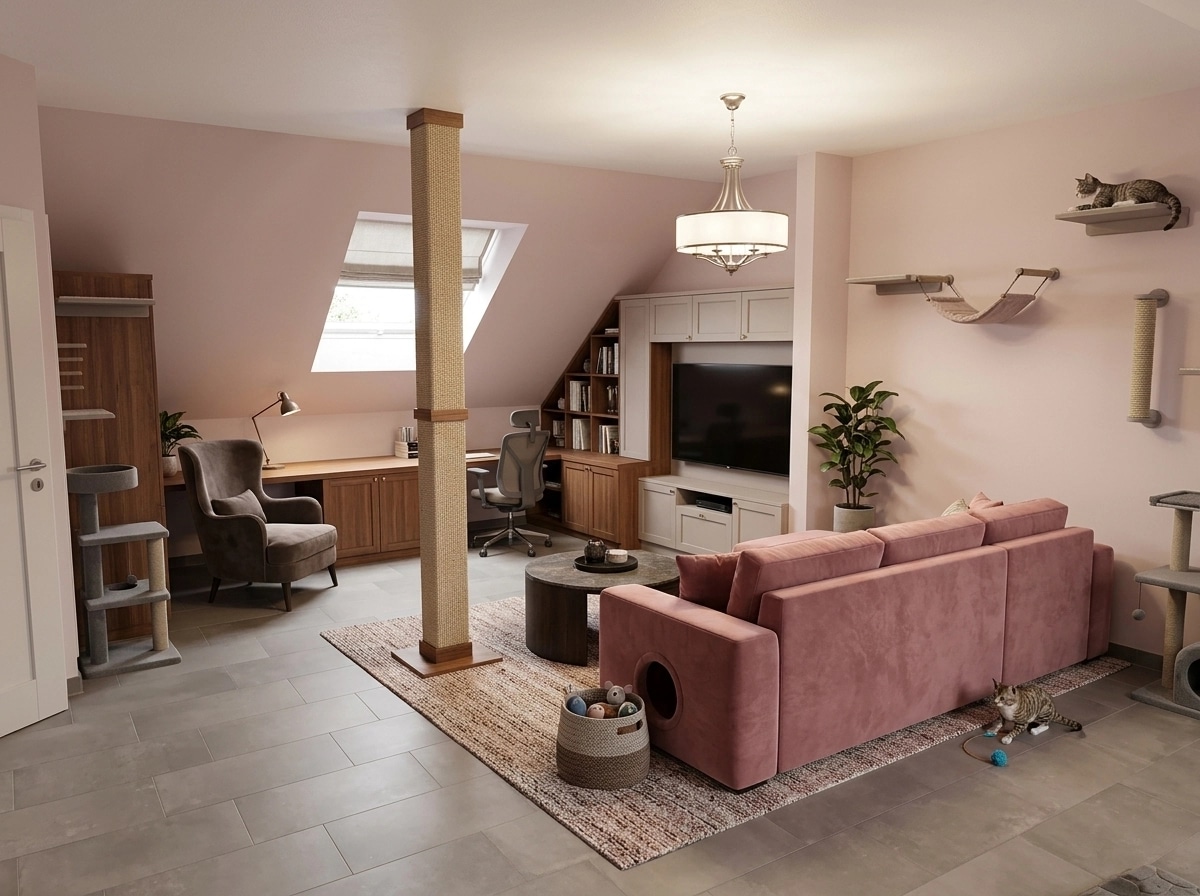 Transitional Living Room design — interior photo by GenRoom AI