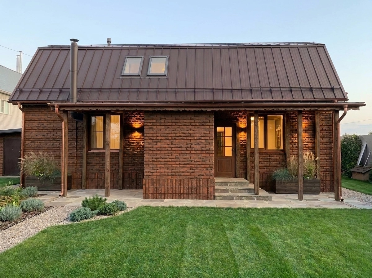 Facade design in Barnhouse Facade style — photo by GenRoom AI