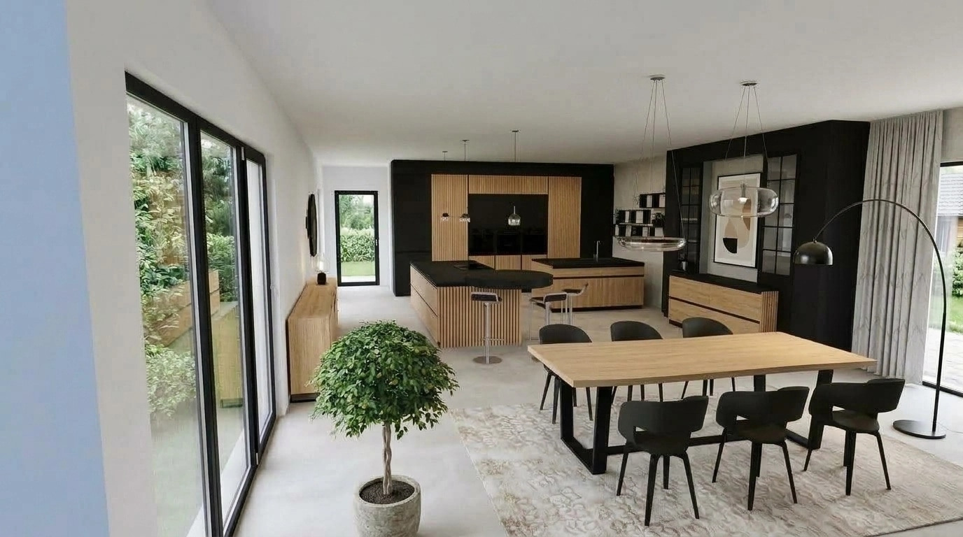 Kitchen interior in no_style style — photo by GenRoom AI