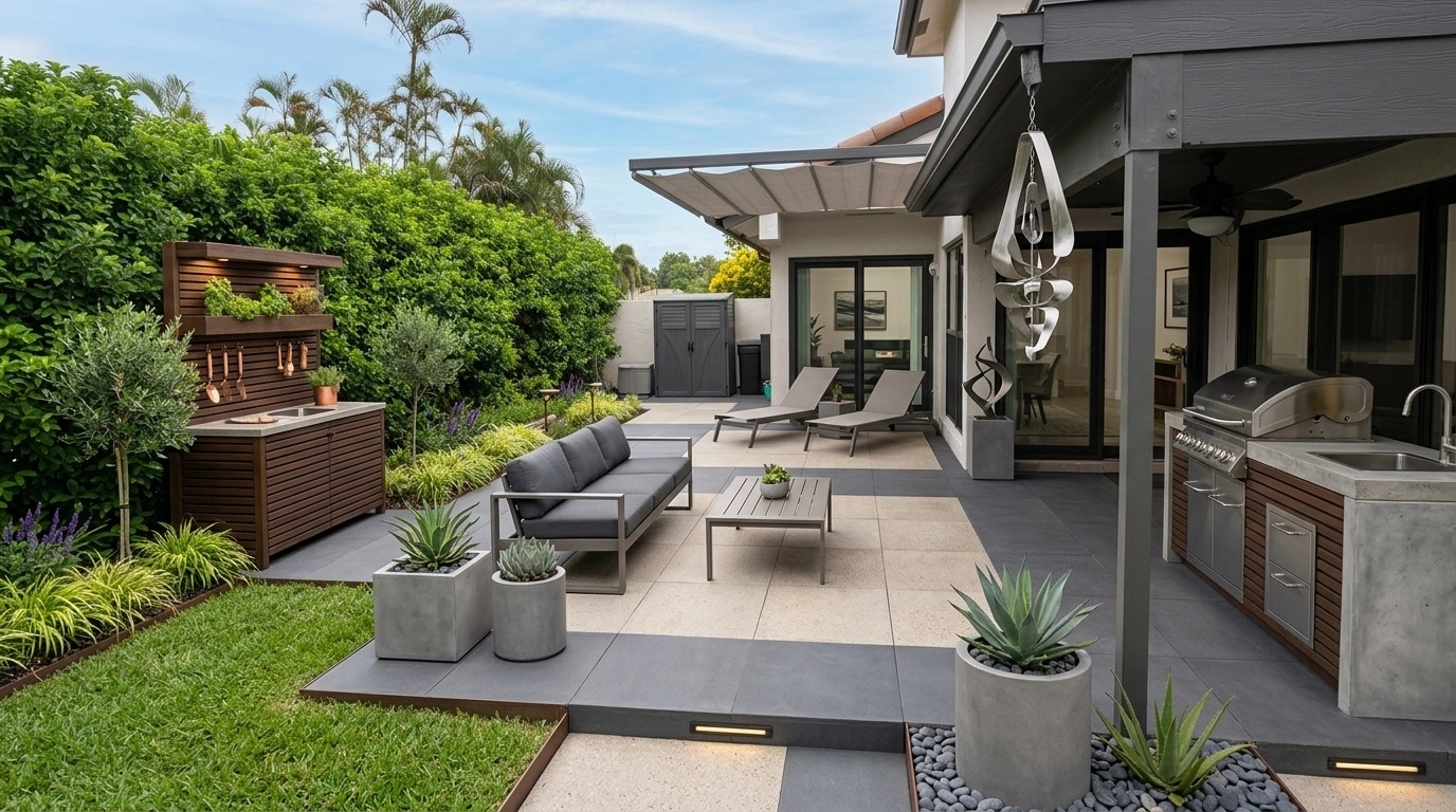 Landscape design in Contemporary Yard style — Yard by GenRoom AI