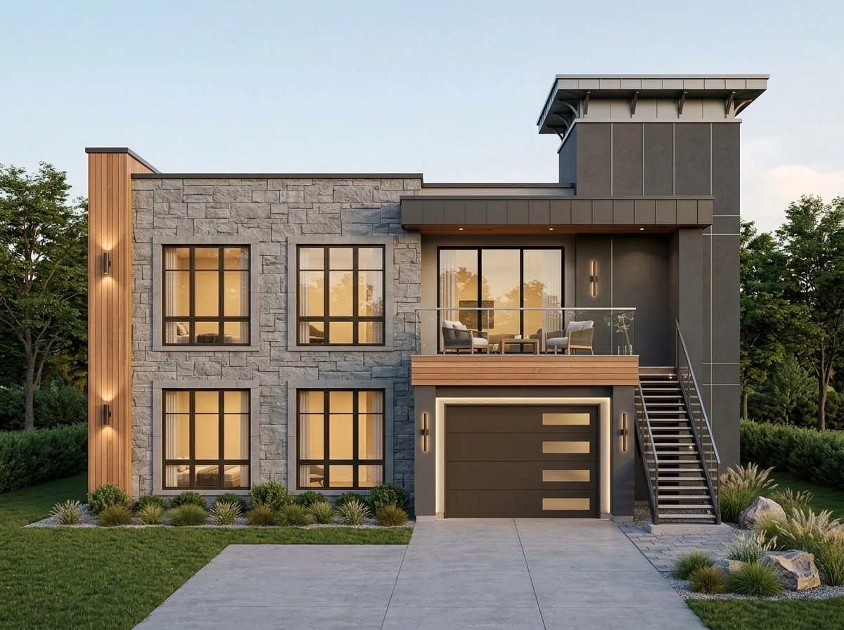 Contemporary Facade Facade design — facade photo by GenRoom AI