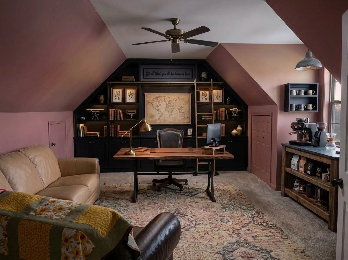 Rustic Ufficio design — interior photo by GenRoom AI
