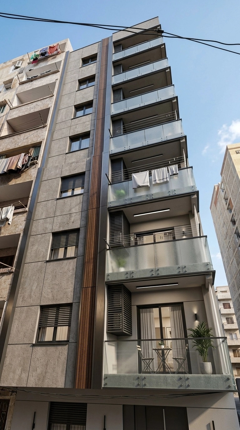 Contemporary Facade Πρόσοψη design — facade photo by GenRoom AI