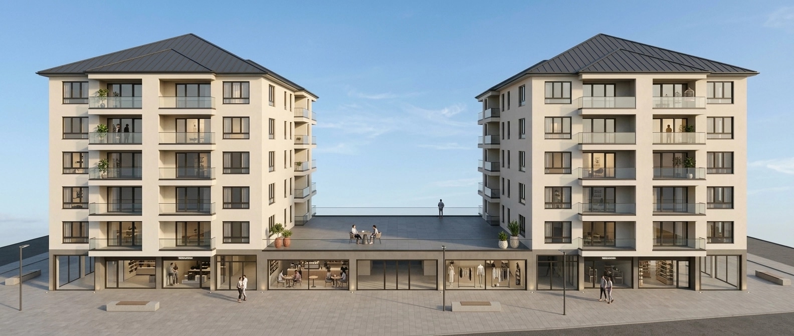 Facade design in Minimalist Facade style — photo by GenRoom AI