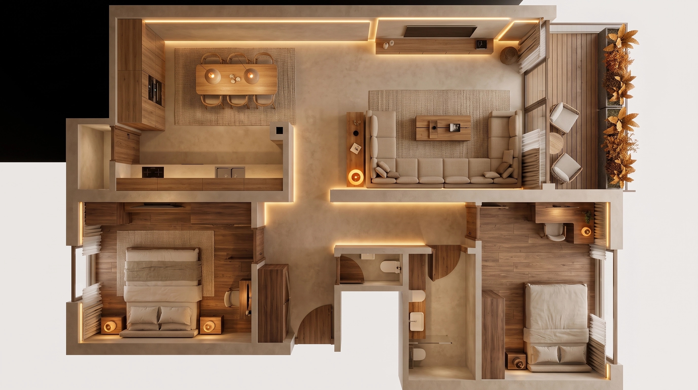 Interior design in Contemporary style — Living Room by GenRoom AI