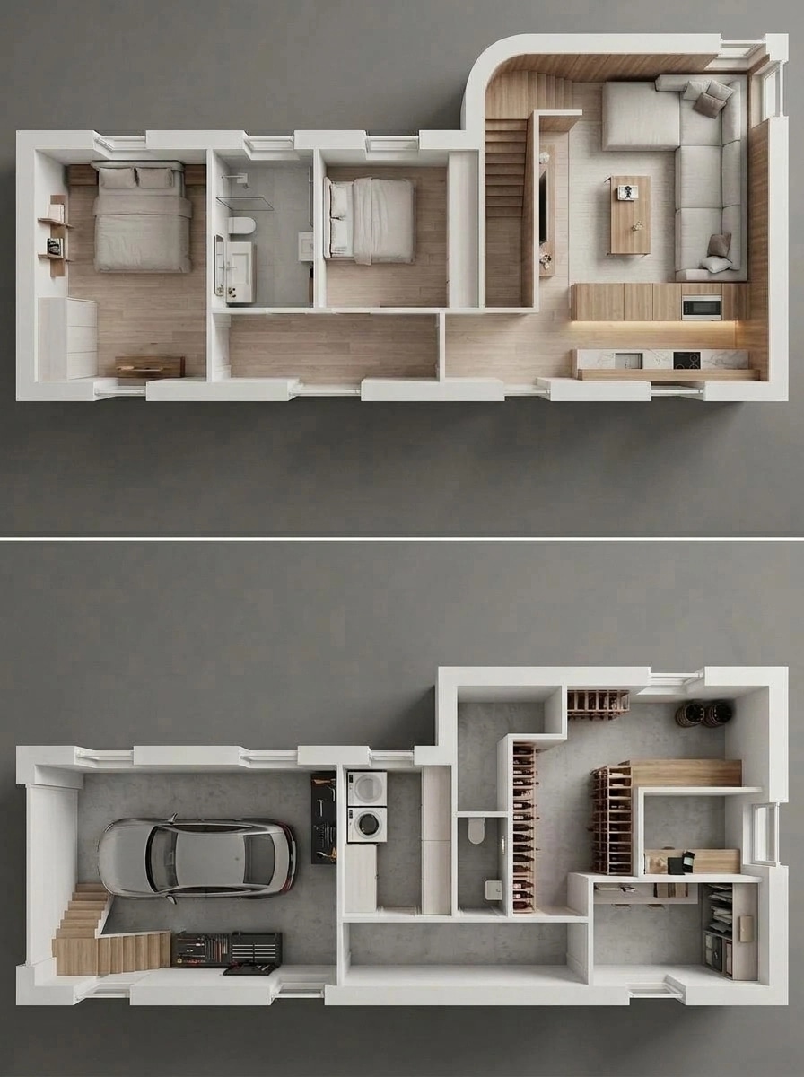 Interior design in Minimalism style — Living Room by GenRoom AI