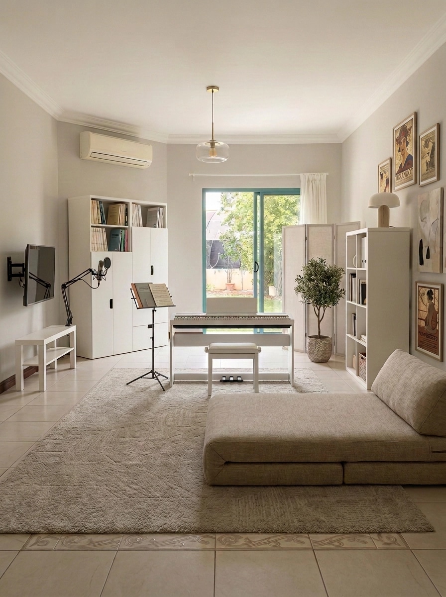 Interior design in Bauhaus style — studio by GenRoom AI