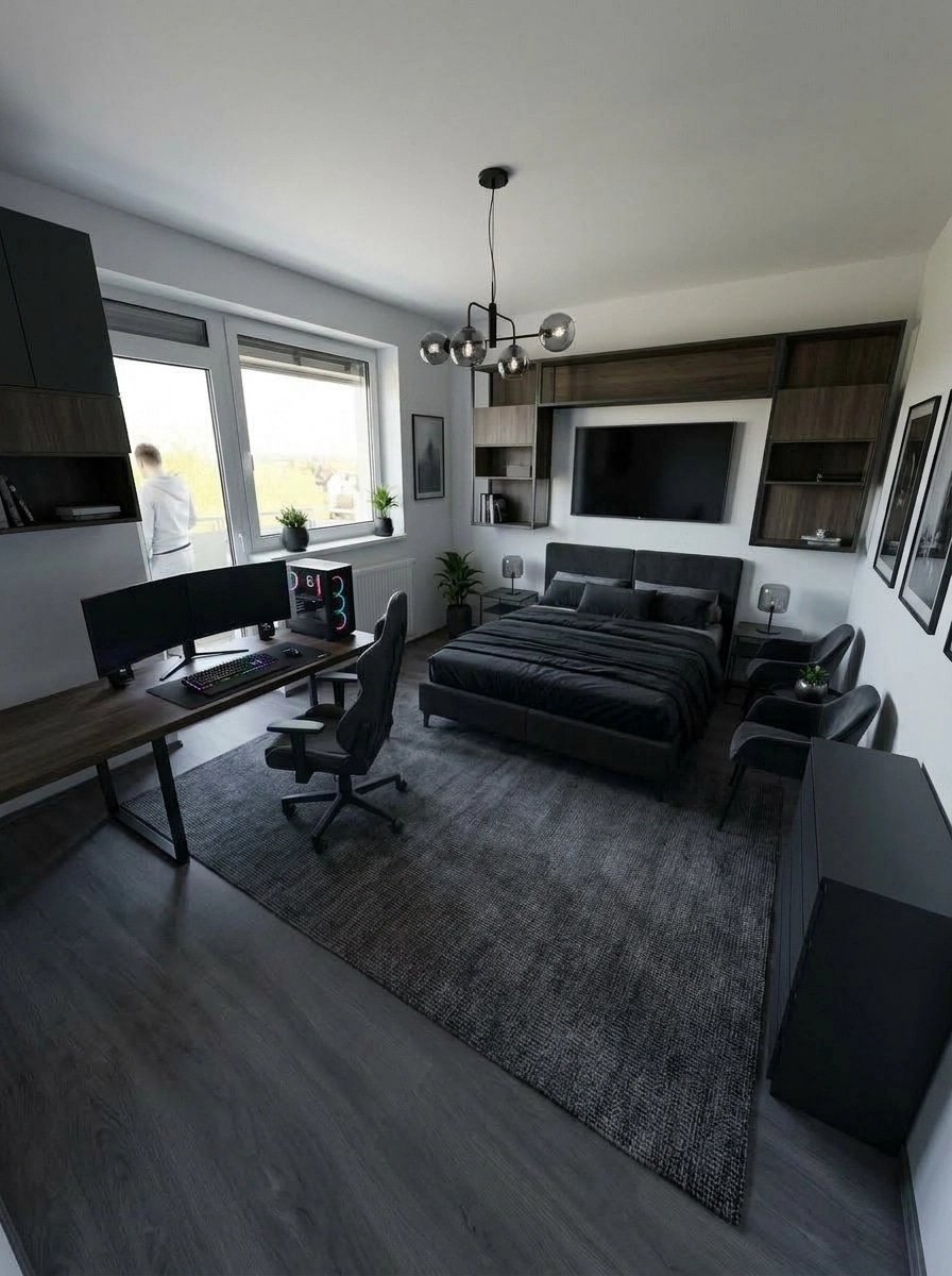 Contemporary Bedroom design — interior photo by GenRoom AI