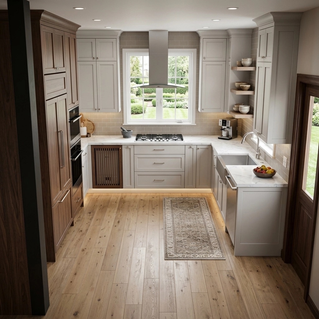 Kitchen interior in Transitional style — photo by GenRoom AI