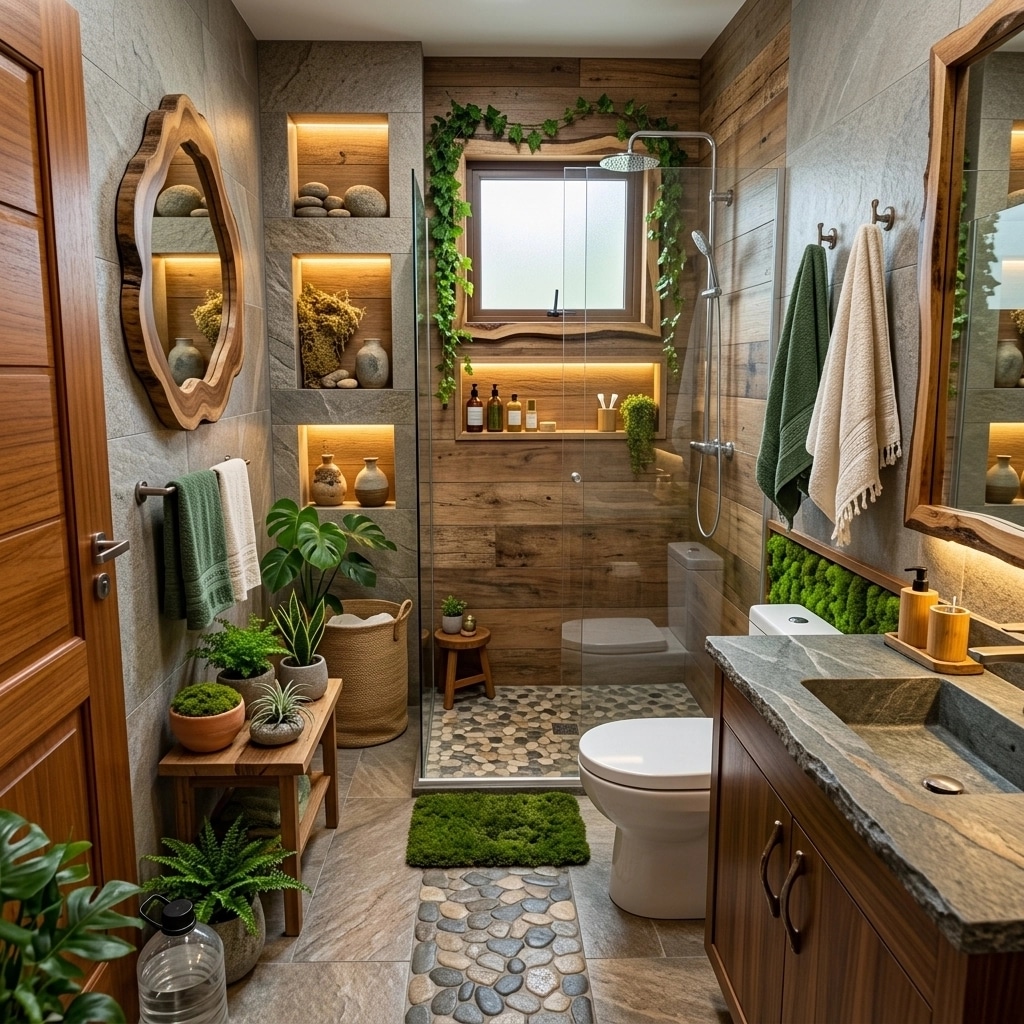 Biophilic Banheiro design — interior photo by GenRoom AI