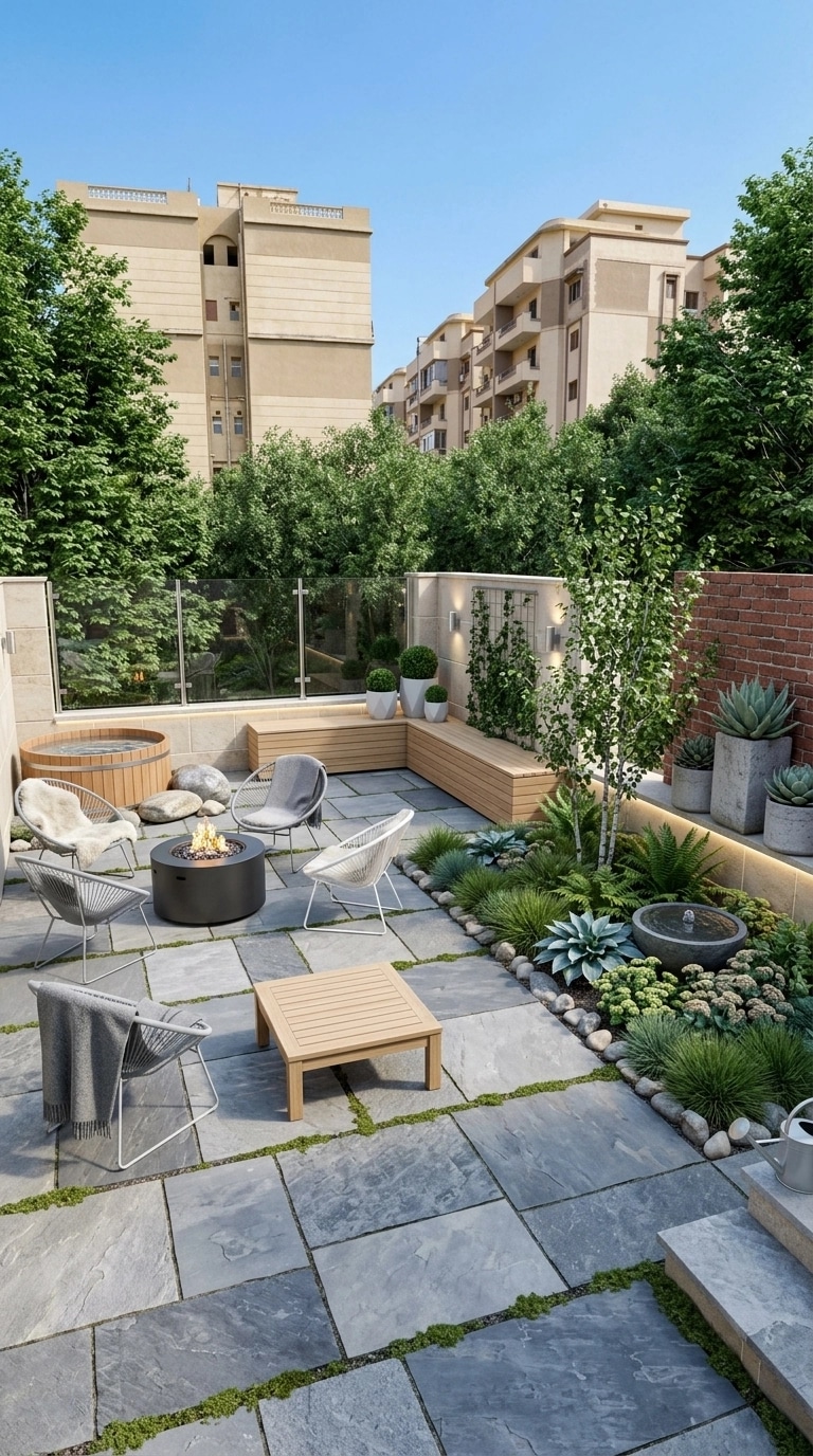 Landscape design in Scandinavian Garden style — Yard by GenRoom AI
