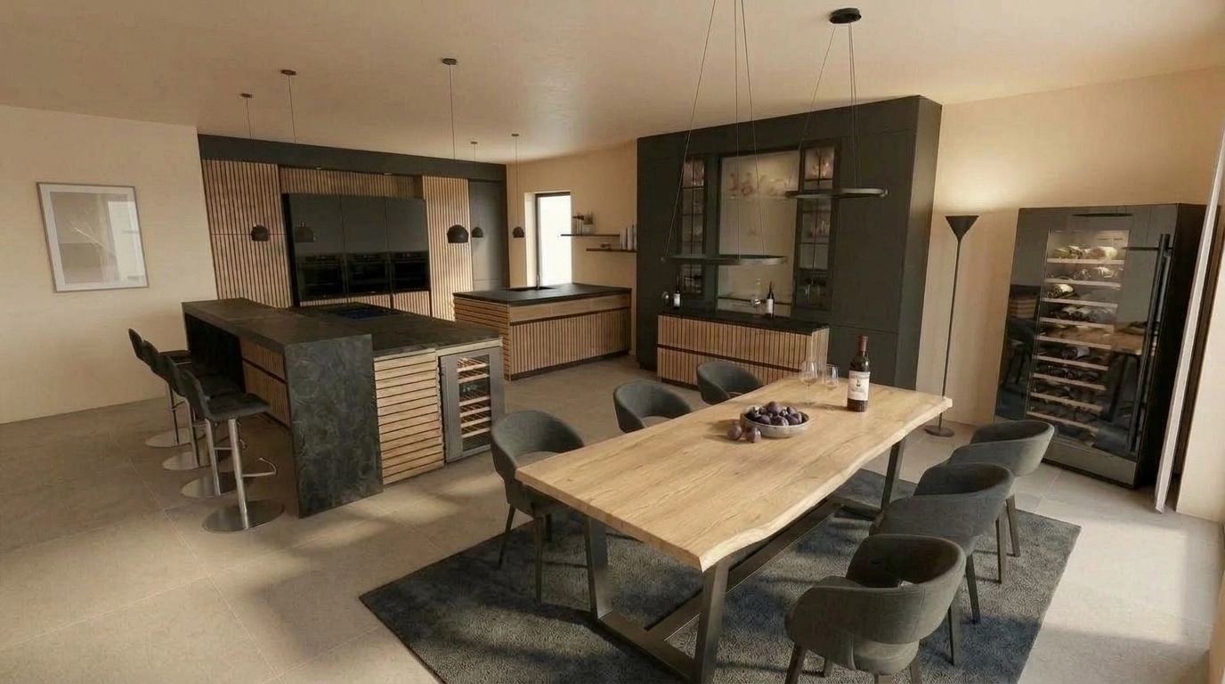 Kitchen interior in no_style style — photo by GenRoom AI
