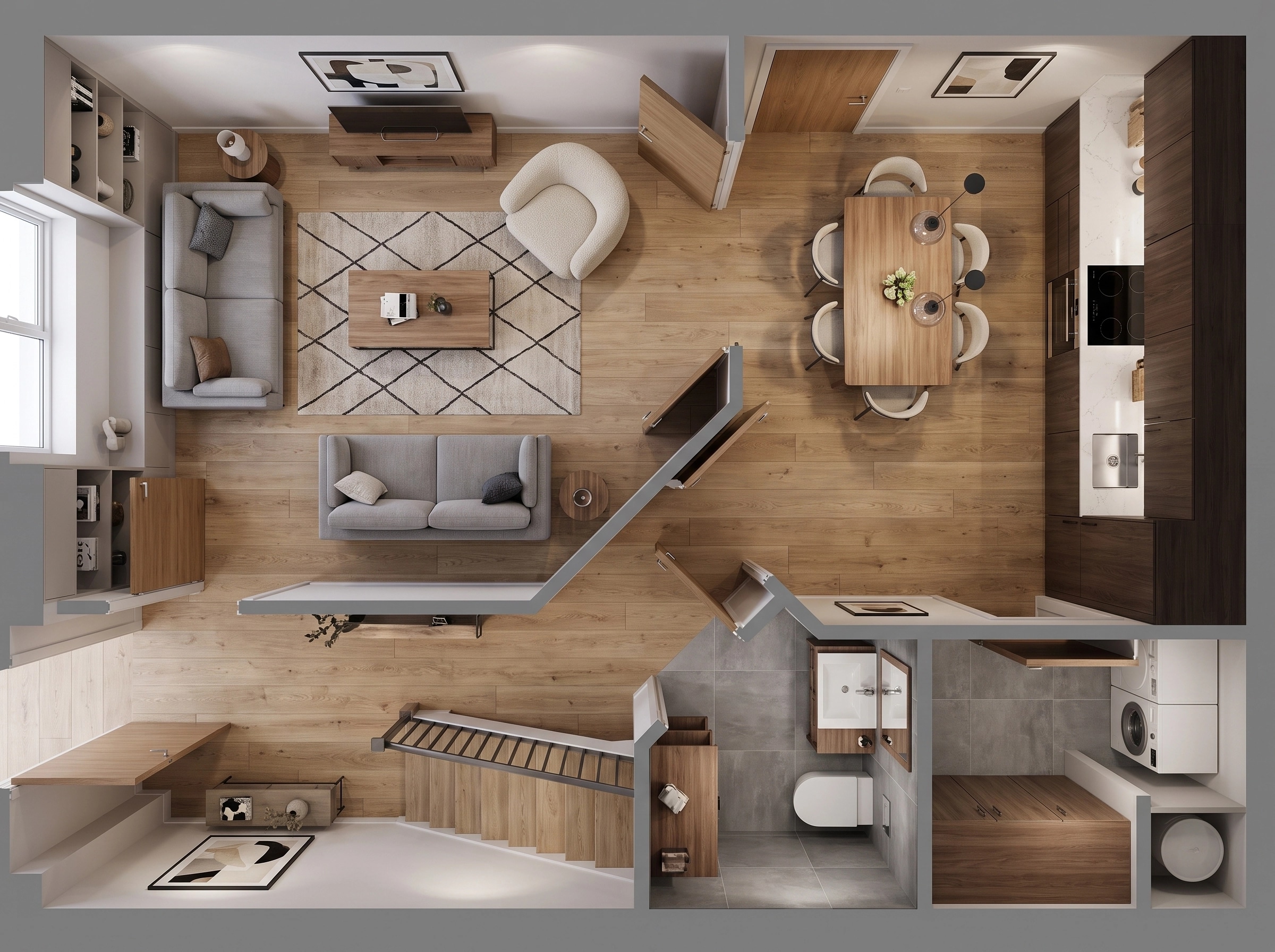 Interior design in Contemporary style — Living Room by GenRoom AI