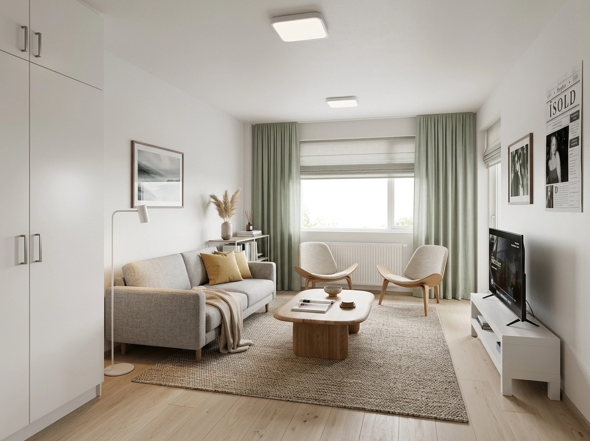 Scandinavian Living Room design — interior photo by GenRoom AI