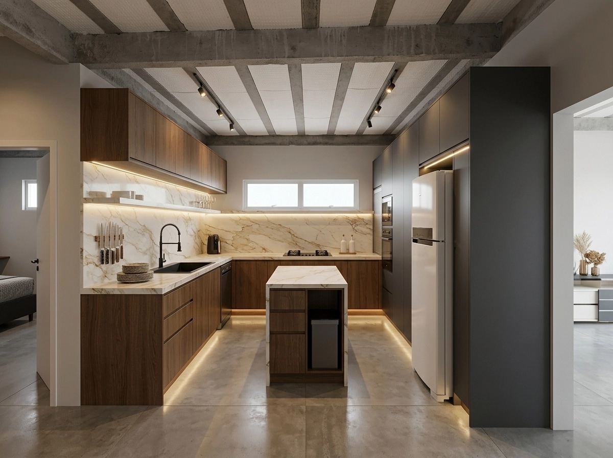Kitchen interior in Contemporary style — photo by GenRoom AI