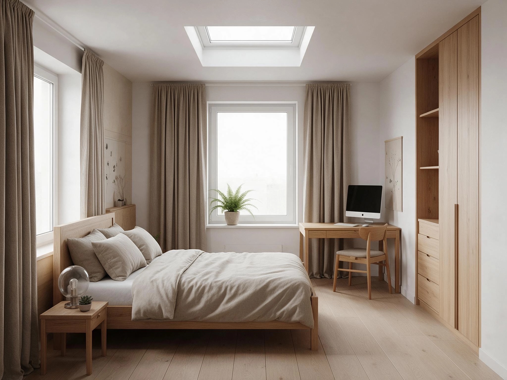 Interior design in Scandinavian style — Bedroom by GenRoom AI