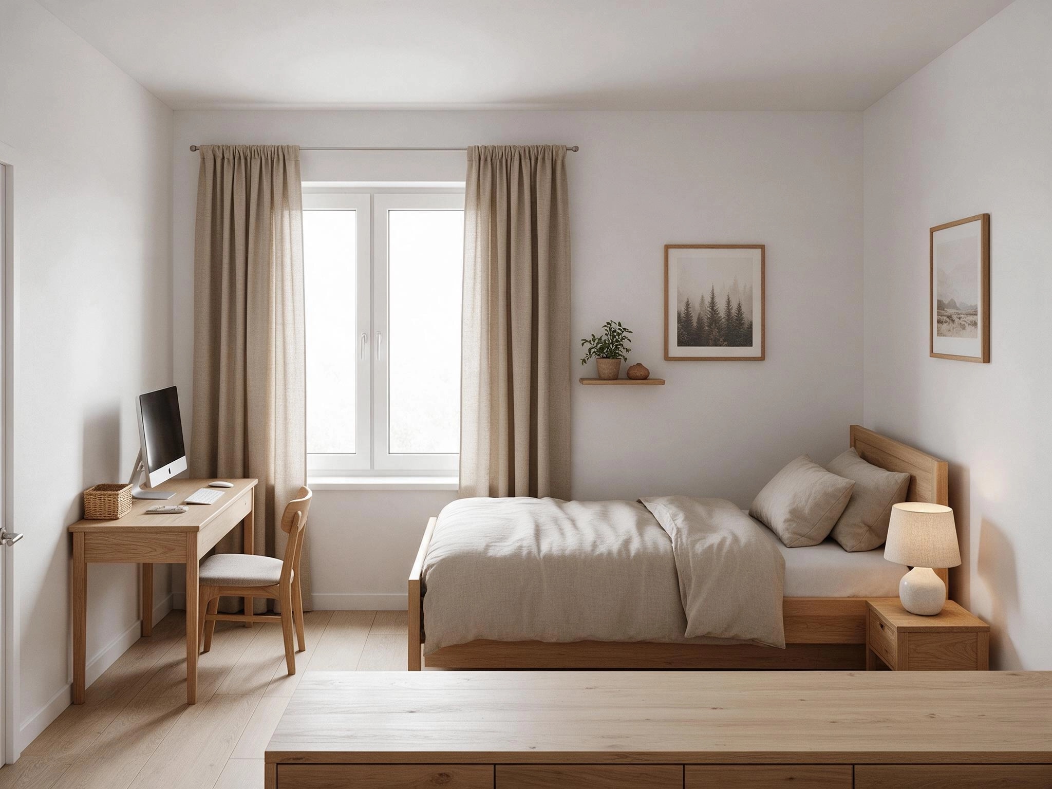 Interior design in Scandinavian style — Bedroom by GenRoom AI