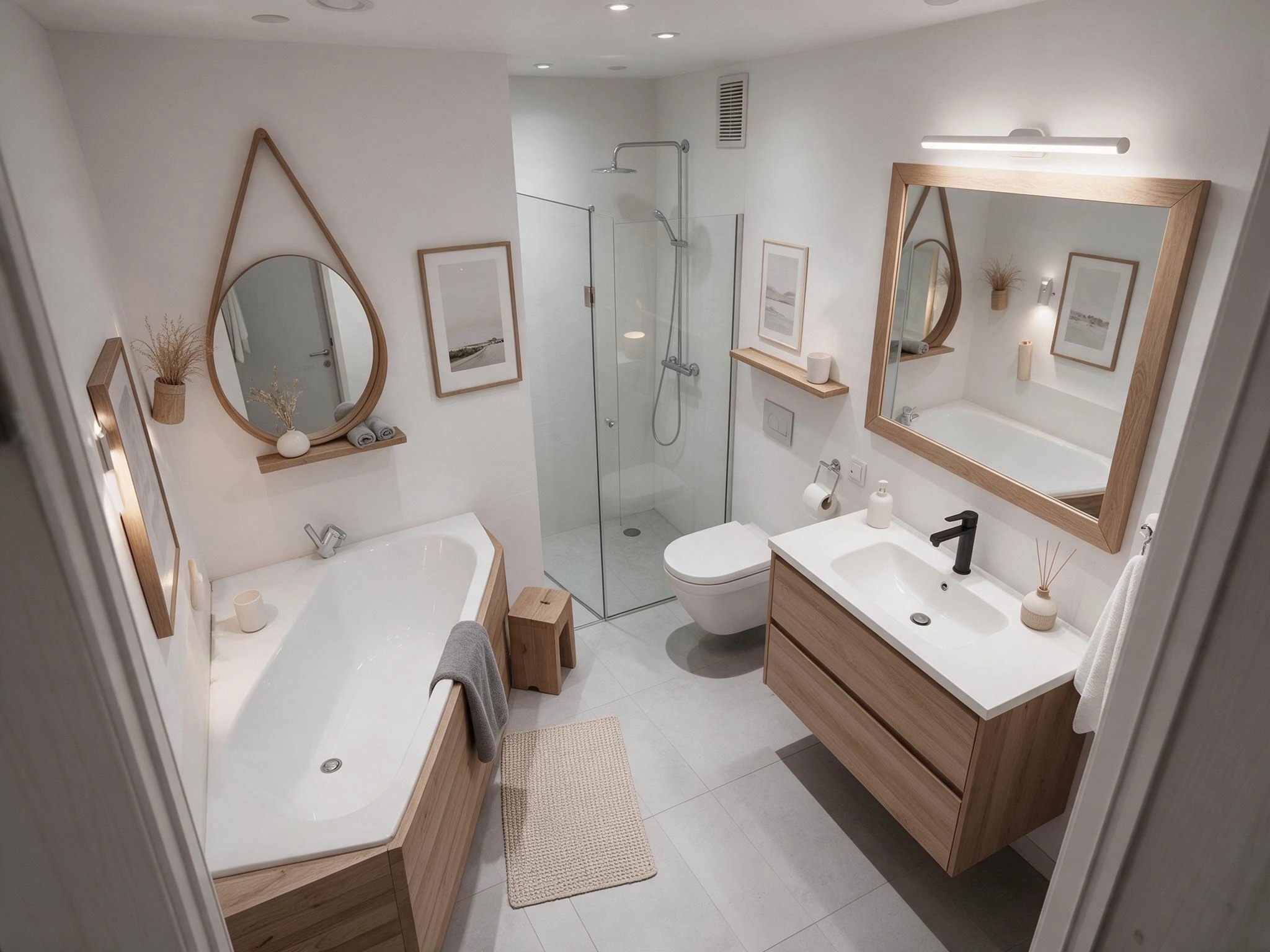 Scandinavian Bathroom design — interior photo by GenRoom AI