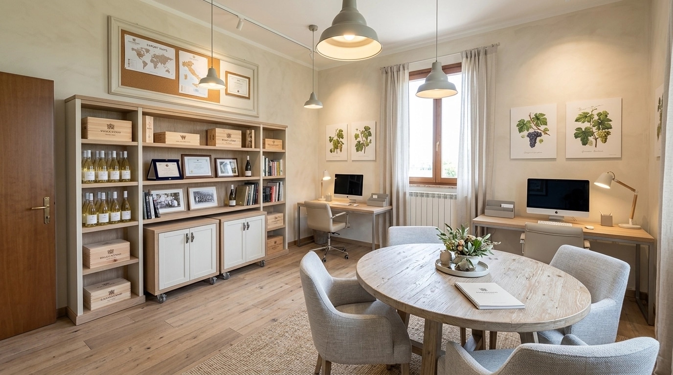 Interior design in Modern Farmhouse style — office_space by GenRoom AI